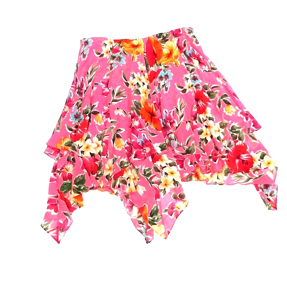 Lauren byRalph Lauren 100% Silk Handkerchief Skirt